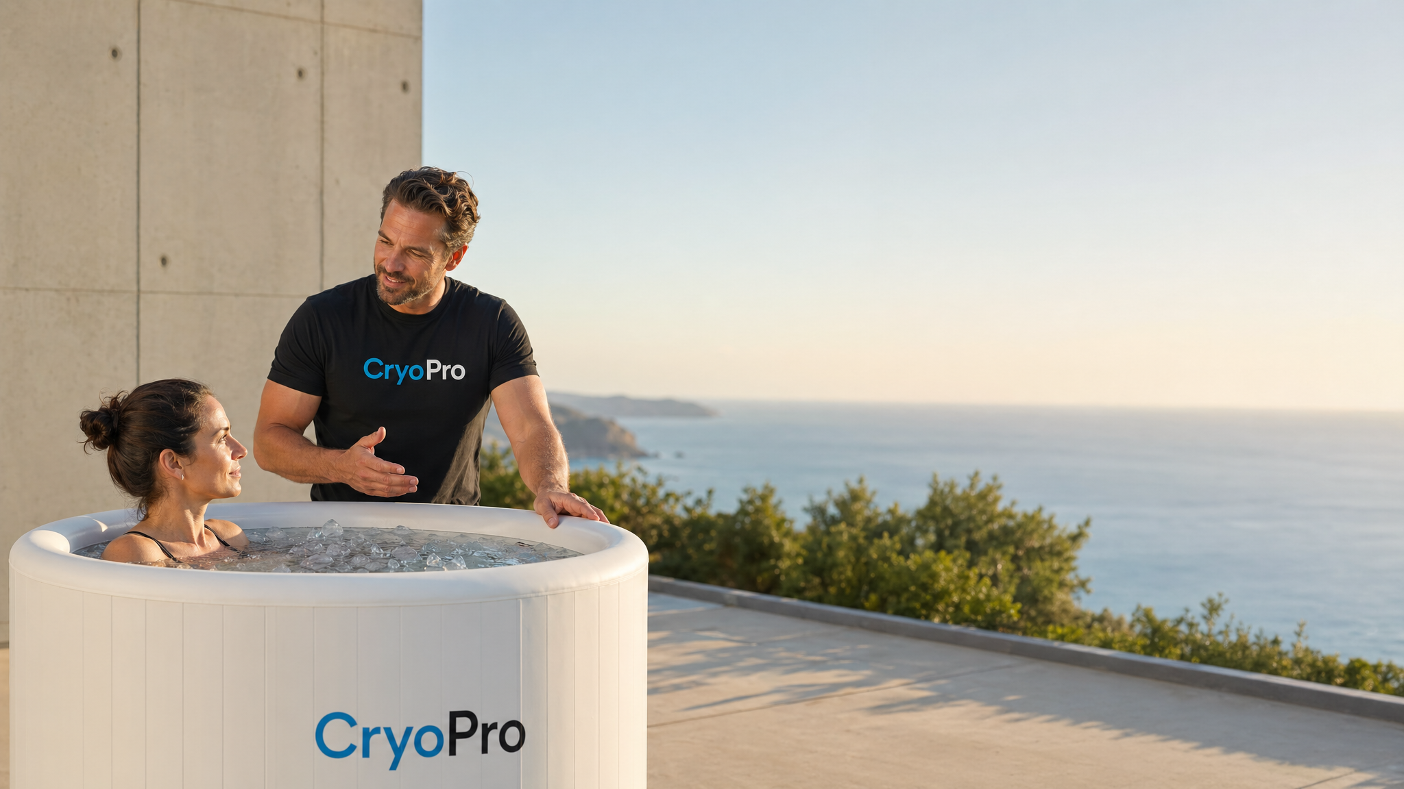 Baño de hielo guiado de CryoPro para entrenar regulación del estrés y estado de ánimo